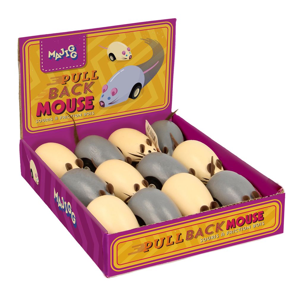 MAJIGG Pull Back Mouse FSC™ 100% certified (Assorted)
