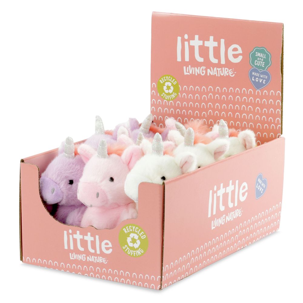 LITTLE Living Nature Snugglies Unicorn Animal Plush assorted