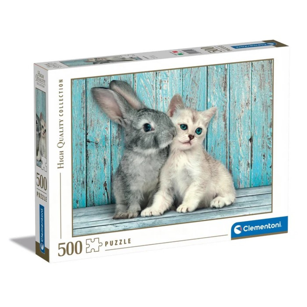 Puzzle High Quality Collection Kitten & Bunny 500 Pcs
