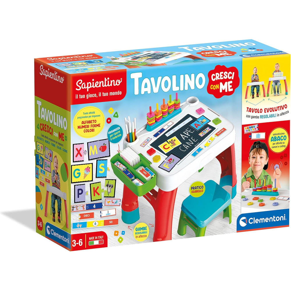 Clementoni – 16745 – sapientino – tavolo cresci con me