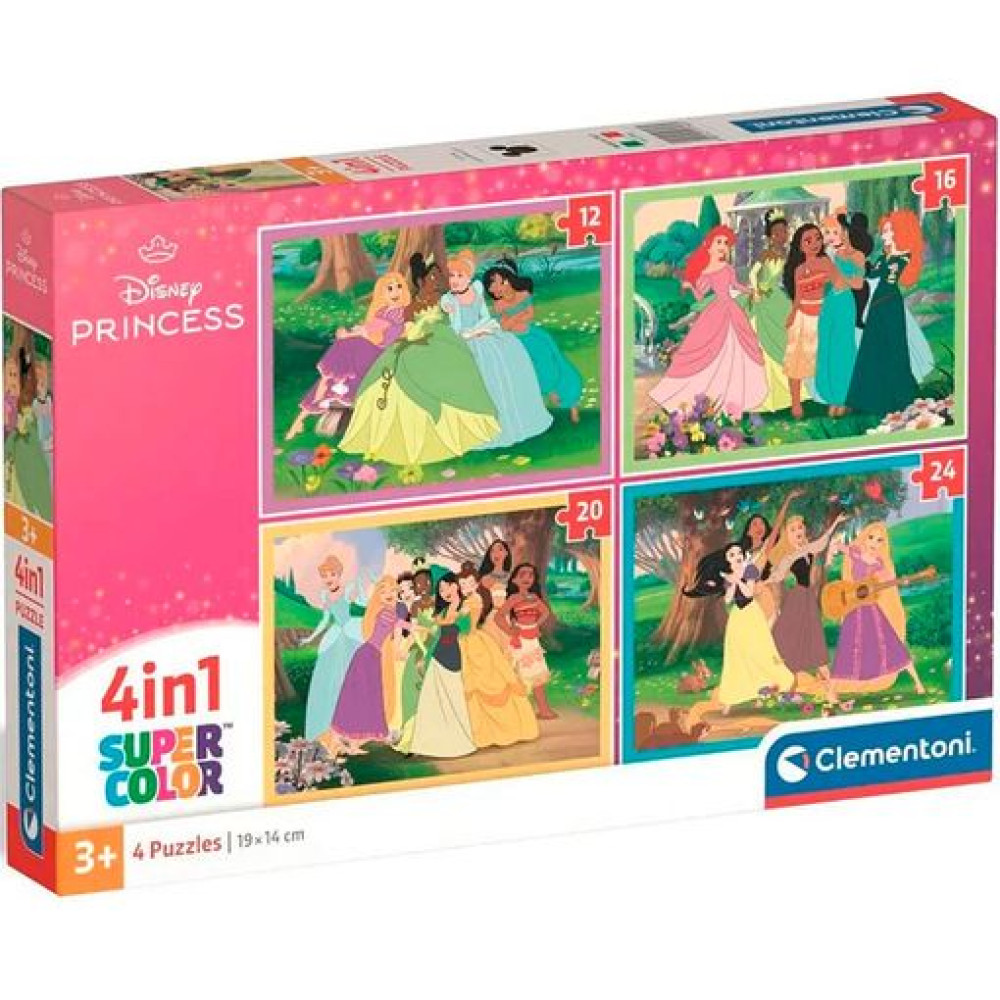 Puzzle 4 in 1 Super Color Disney Princess