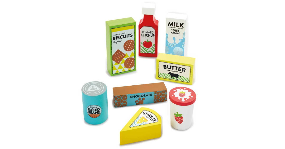 Taxta oyuncaq Addo Play Ltd Food Shopping Set 200195, 8 hissə