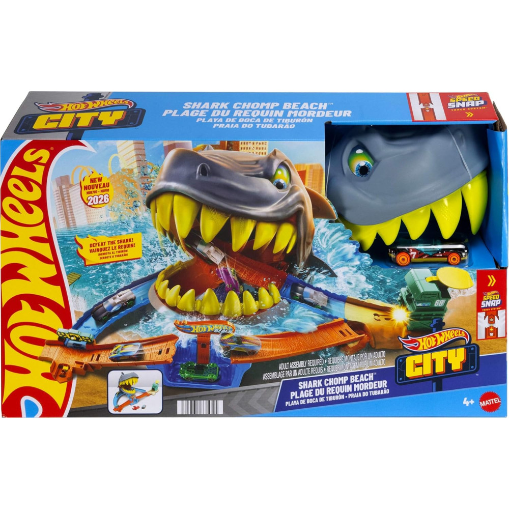Hot Wheels City Shark Chomp Beach Playset