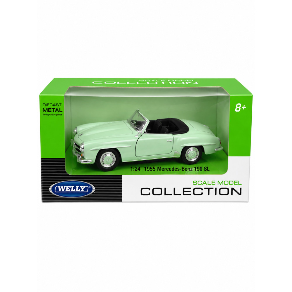 1:24 1955 MERCEDES-BENZ 190SL (CONVERTIBLE), GREEN COLOR
