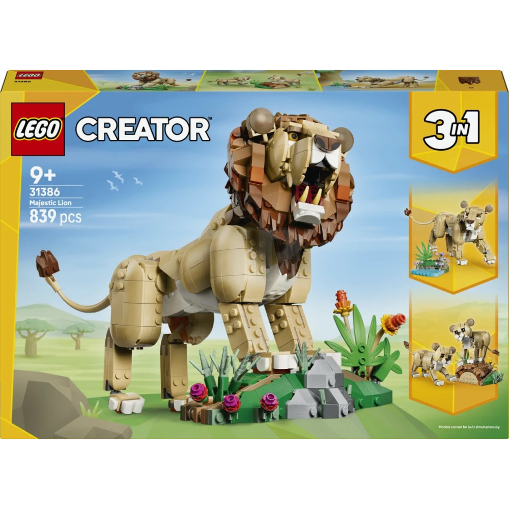 Wild Animals: Majestic Lion 31386 | Creator 3-in-1
