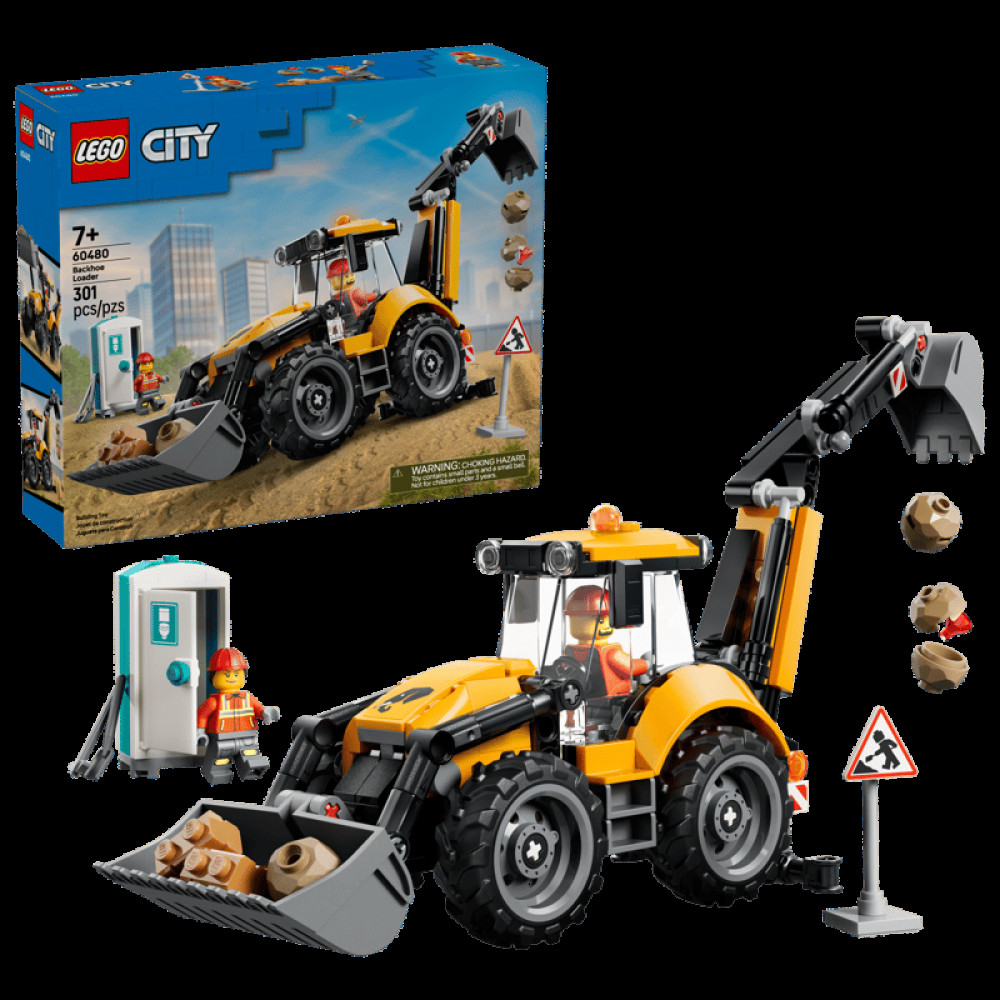 LEGO City Yellow Backhoe Loader (60480)
