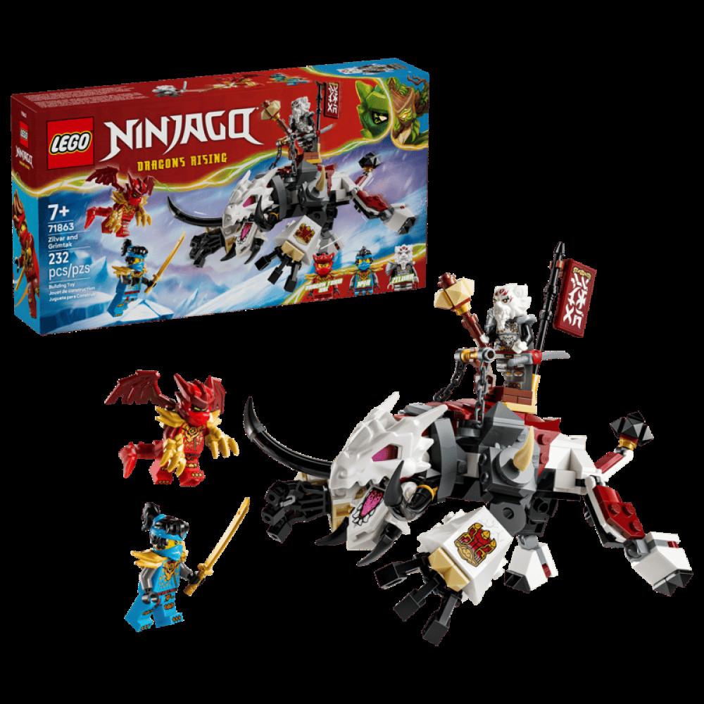 LEGO NINJAGO 71863 Zilvar and Grimtak the Dragon Beast Set