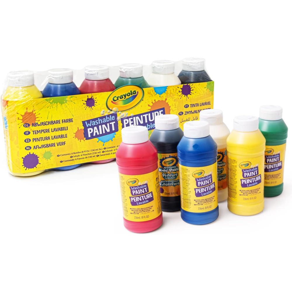 6 WASHABLE PAINTS 238 ML