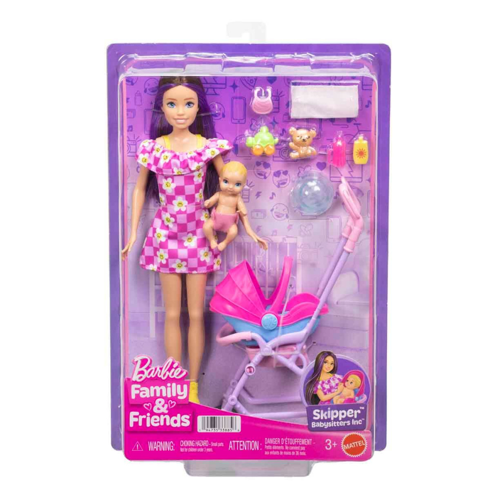 Barbie Skipper Babysitter Oyun Dəsti və Kukla Assortimenti