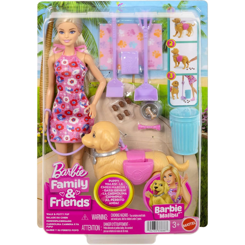 Barbie Walk & Potty Pup Toy Set
