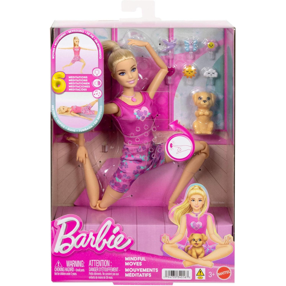 Barbie Mindful Moves Kuklası – Yoga Paltarında
