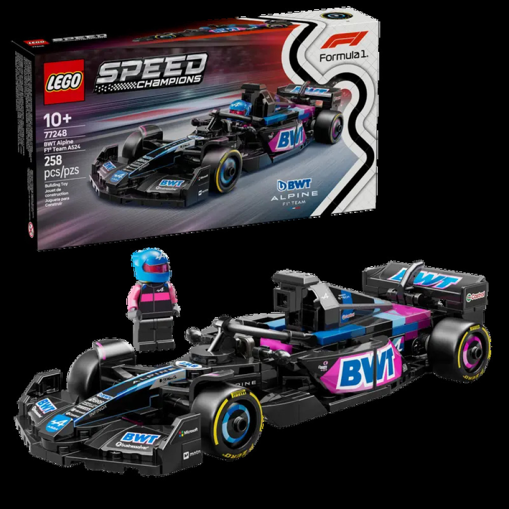 Konstruktor LEGO Speed Champions BWT Alpine F1® Team A524 Race Car, 10+ 
yaş, 258 parça - 77248