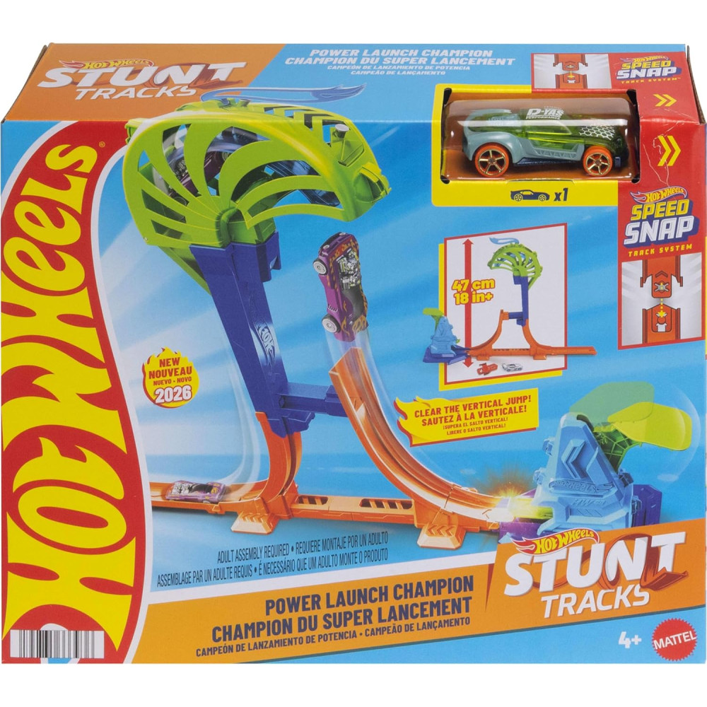 Hot Wheels Stunt Tracks Power Launch – trek dəsti