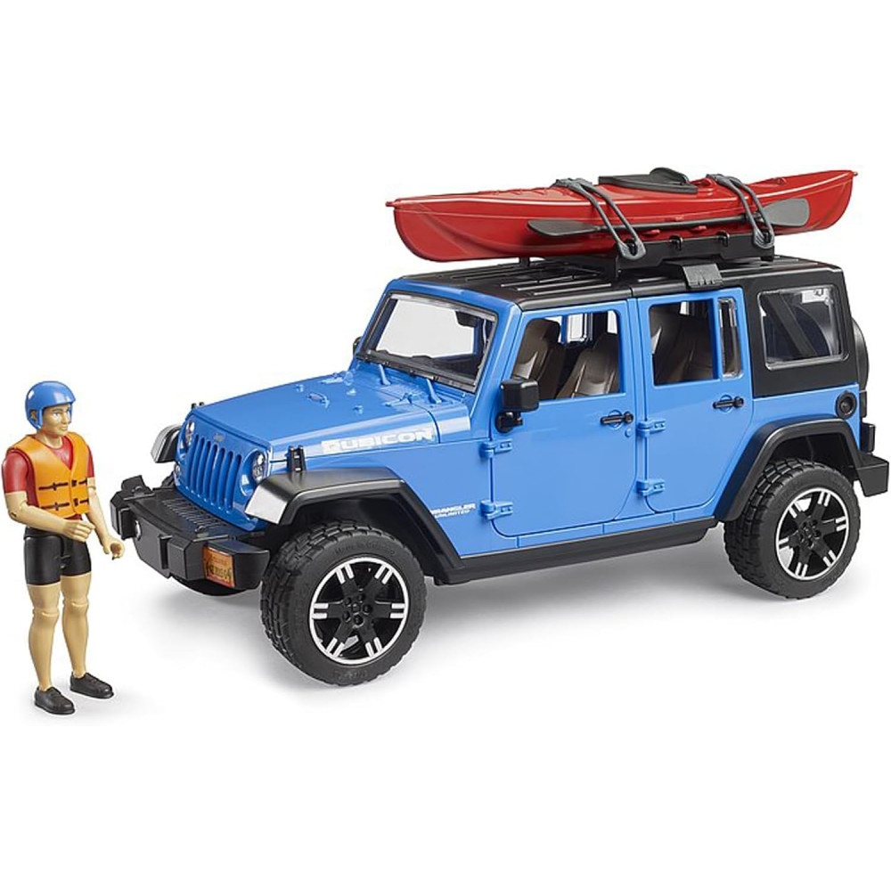 Bruder 02529 Jeep Wrangler Rubicon Unlimited with Kayak and Kayaker