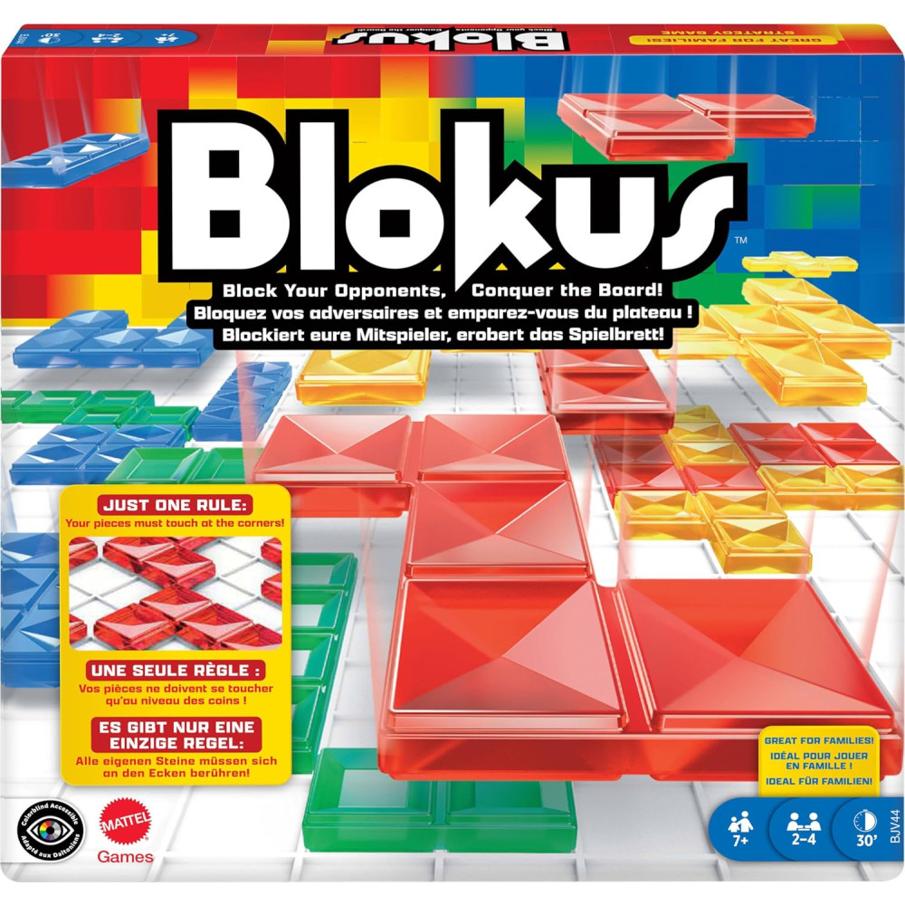 Mattel Games BJV44 Blokus Game, Board Game for the Family, Strategy Game