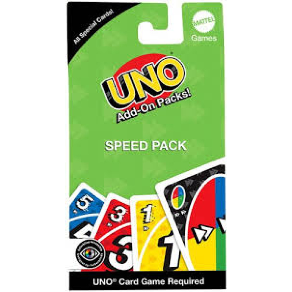 UNO Add-On-Packs Speed Pack Card Game For Kids, Family & Game Nights, Travel, Camping & Parties