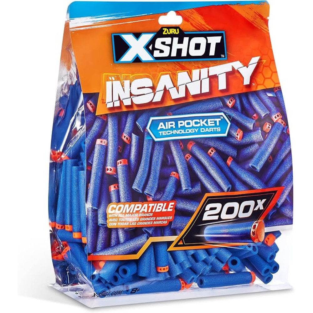 XSHOT Insanity 200 Dart Refill Pack by ZURU