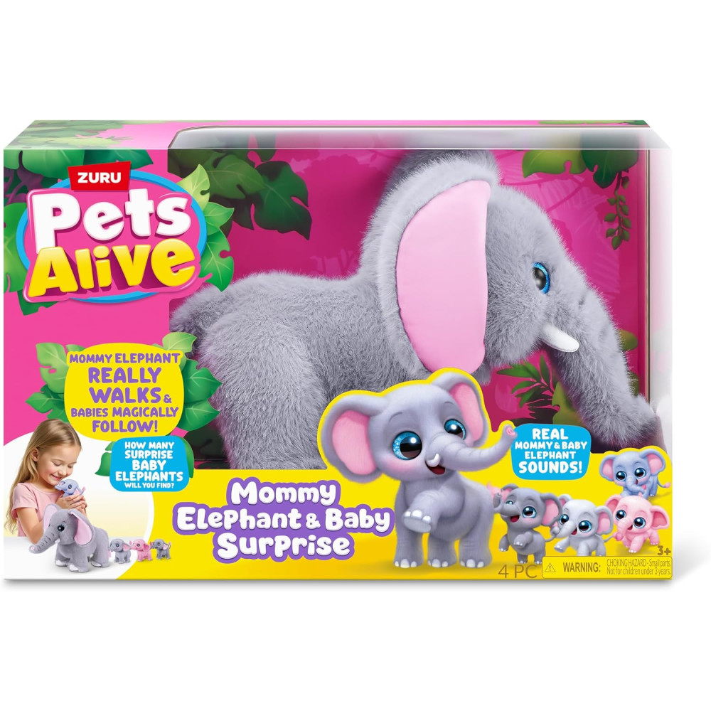 Pets Alive Mommy Elephant and Baby Surprise by ZURU
