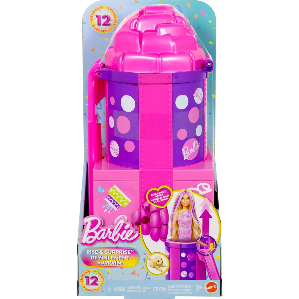 Barbie Rise & Surprise Pet Birthday Series Doll & Accessories With Slide & Surprises
