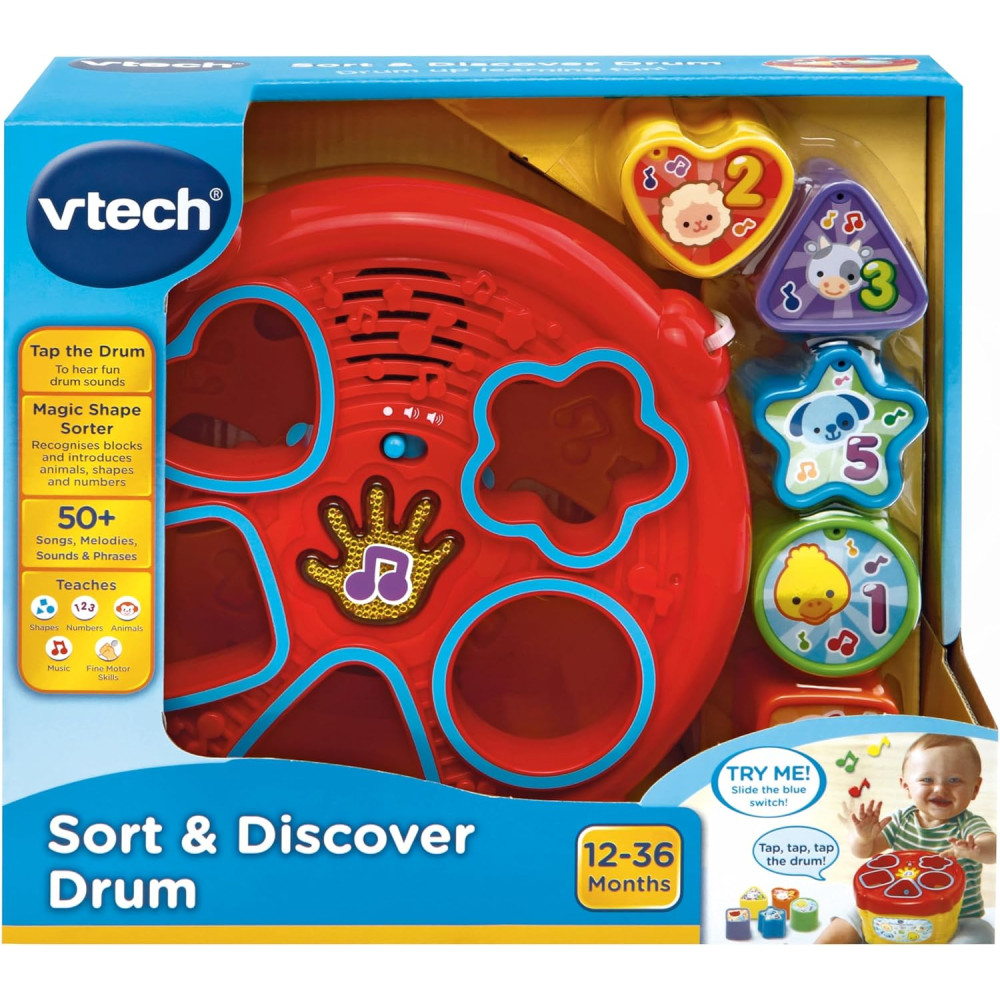 Sort and Discover Drum, Musical Toy with Learning ...