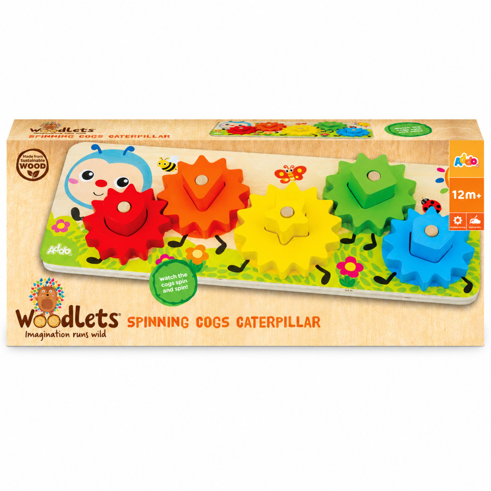 Woodlets Spinning Cogs Caterpillar Wooden Puzzle
