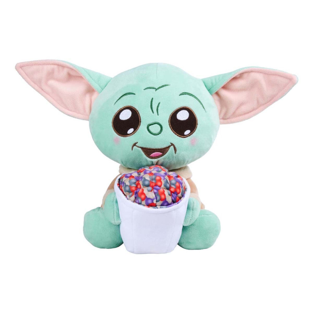 Star Wars The Mandalorian Grogu With Popcorn 25cm Soft Toy