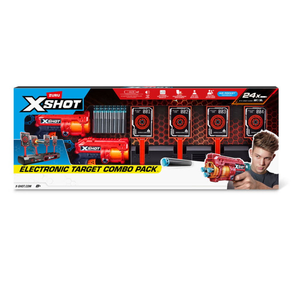 XSHOT 2PK FURY 4 & INT TARGET(24DARTS)