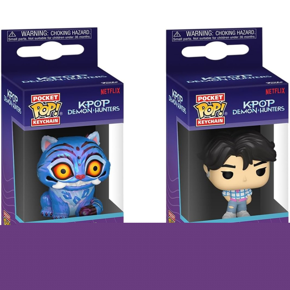 Funko POP! Keychain: KPOP Demon Hunters - Derpy & Jinu - 2 Pack
