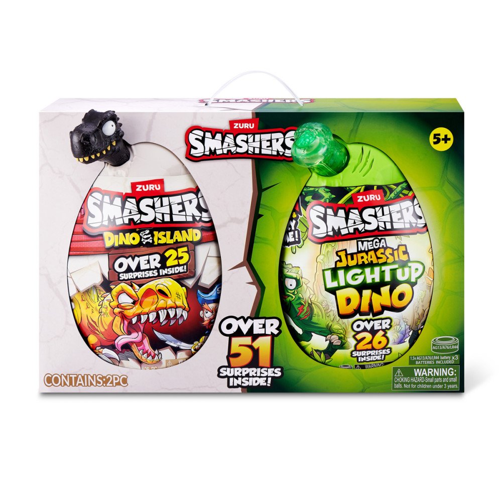 Smashers Dino Island Mega Jurassic Mystery Egg 2 Pack by ZURU