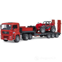 Man Tga Low Loader Truck With Manitou Telescopic Loader Mlt
