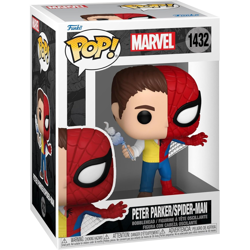 Funko POP Marvel: Split - Spider-Man - Spider-Man/Peter Parker