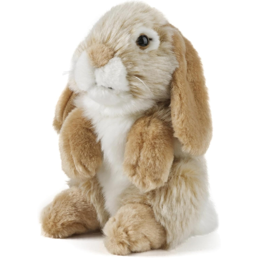 Living Nature Brown Sitting Lop Eared Rabbit Stuffed Animal