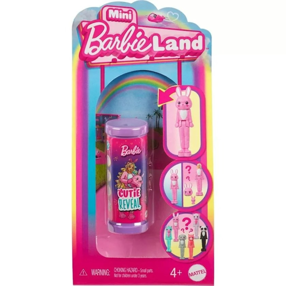 Sürpriz kukla Mattel Mini BarbieLand Cutie Reveal HYM25, 4 sm, 4 yaş+