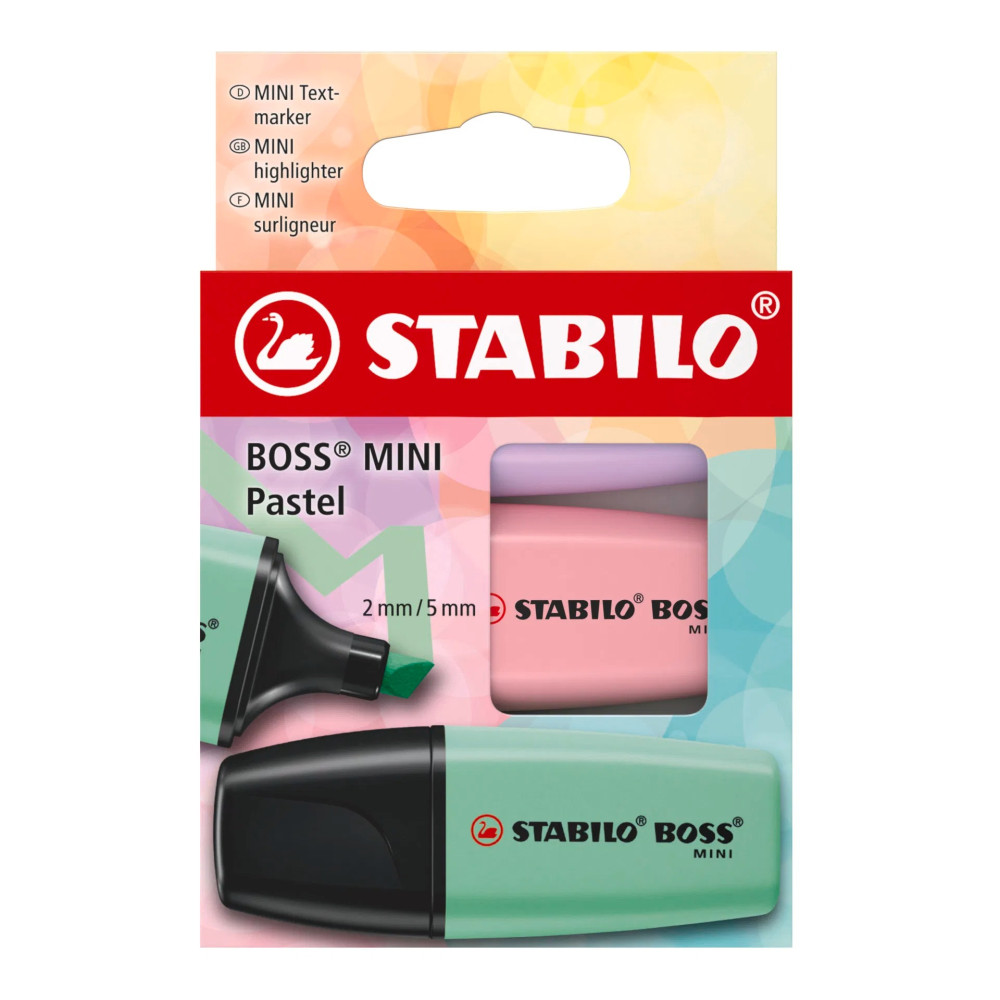 STABILO BOSS MINI Pastel Marker – 3-lü Set