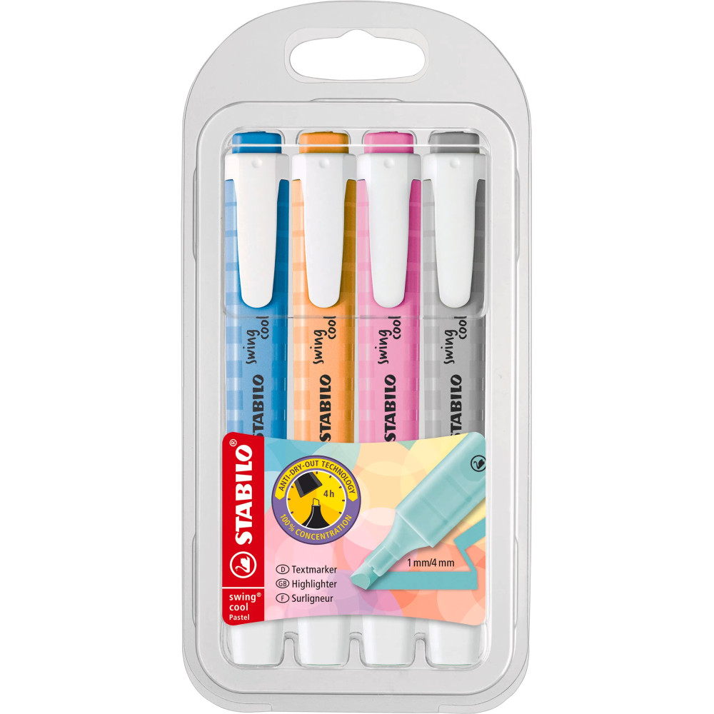 STABILO Swing Cool Pastel Marker – 4-lü Set