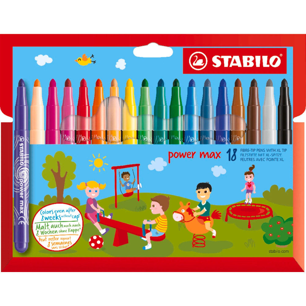 STABILO Power Max Flomaster – 18-li Set