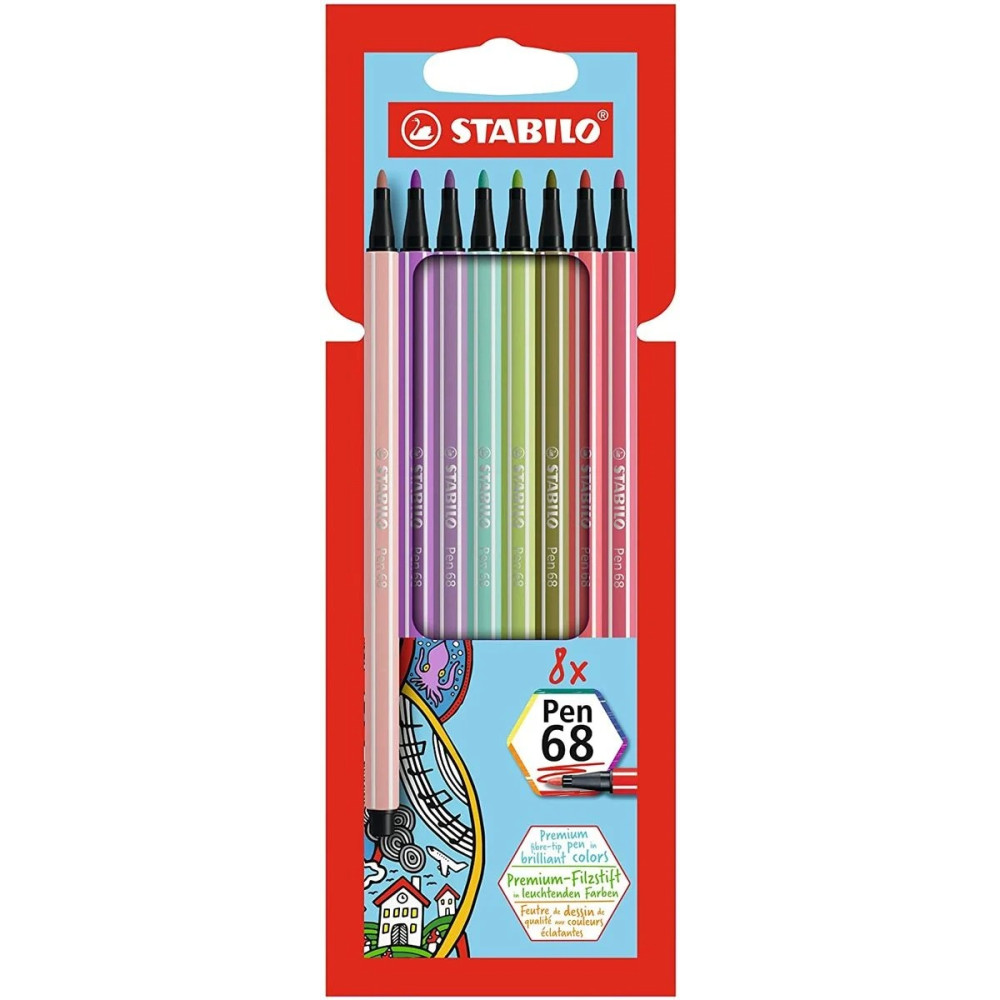 STABILO Pen 68 Premium Flomaster – 8-li Set