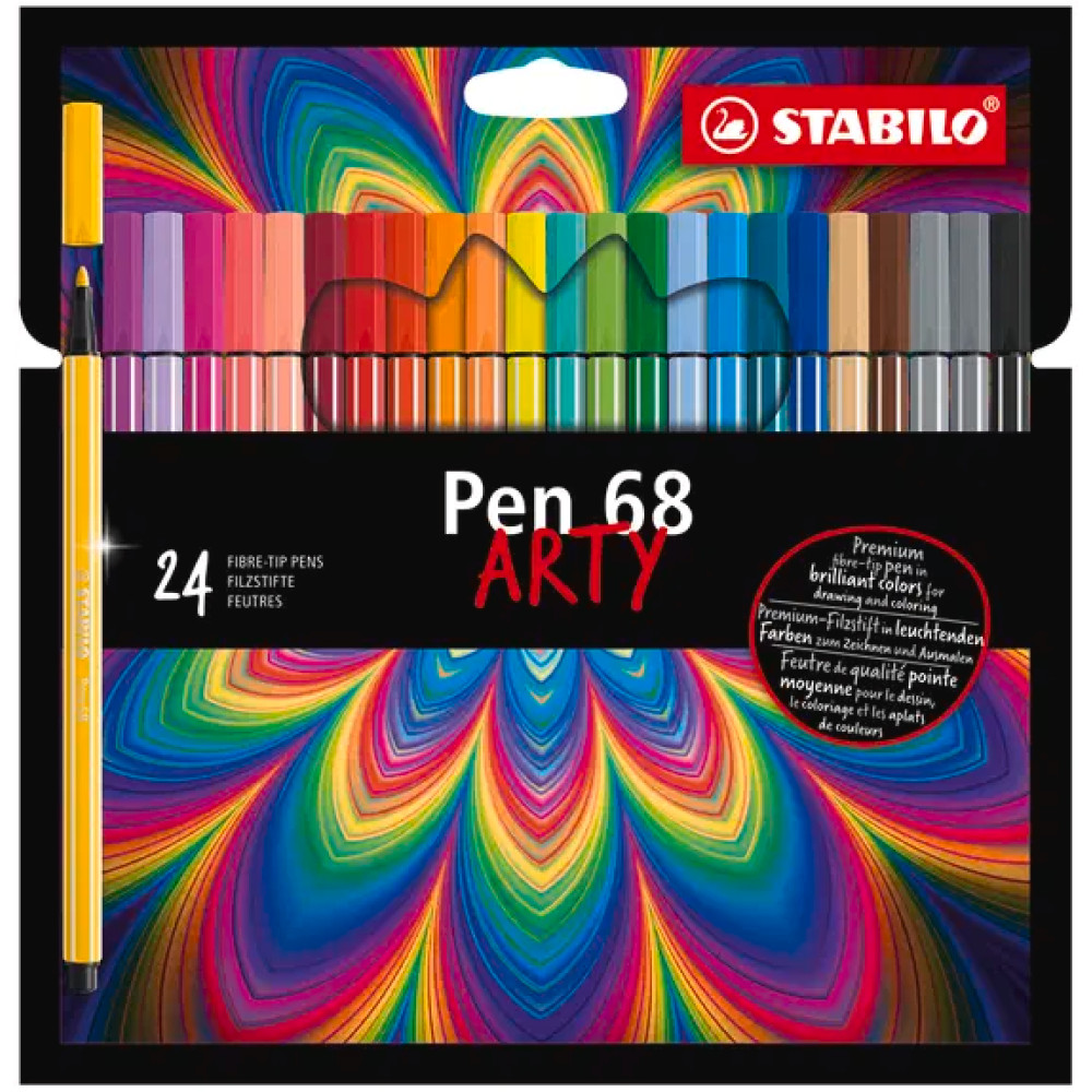 Premium felt-tip pen STABILO Pen 68 set of 24