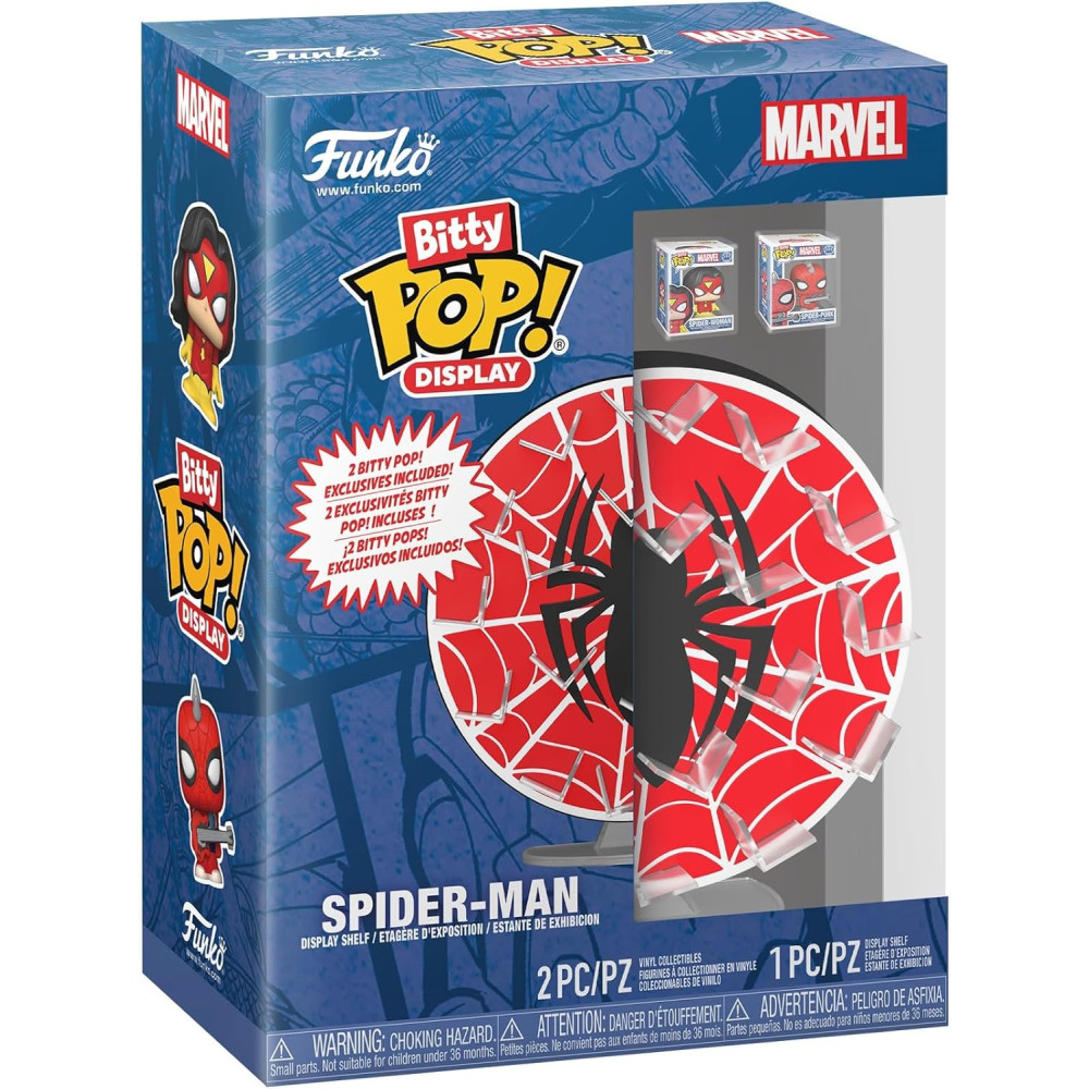 ¶Funko Bitty POP! Display: Spider-Man Web with Woman & Spider-Punk