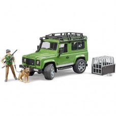 Land Rover Defender Station Wagon With Forester And Dog