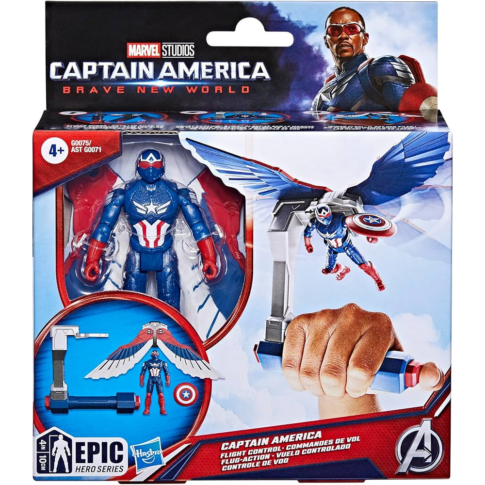 Fiqur Hasbro Marvel Captain America Brave New World Flight Control, 10 sm, 
4+ yaş