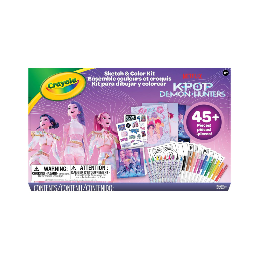 Crayola Kpop Demon Hunters Sketch & Colour Kit