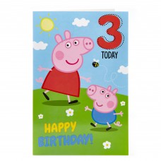 Peppa Pig 3Rd Birthday Card