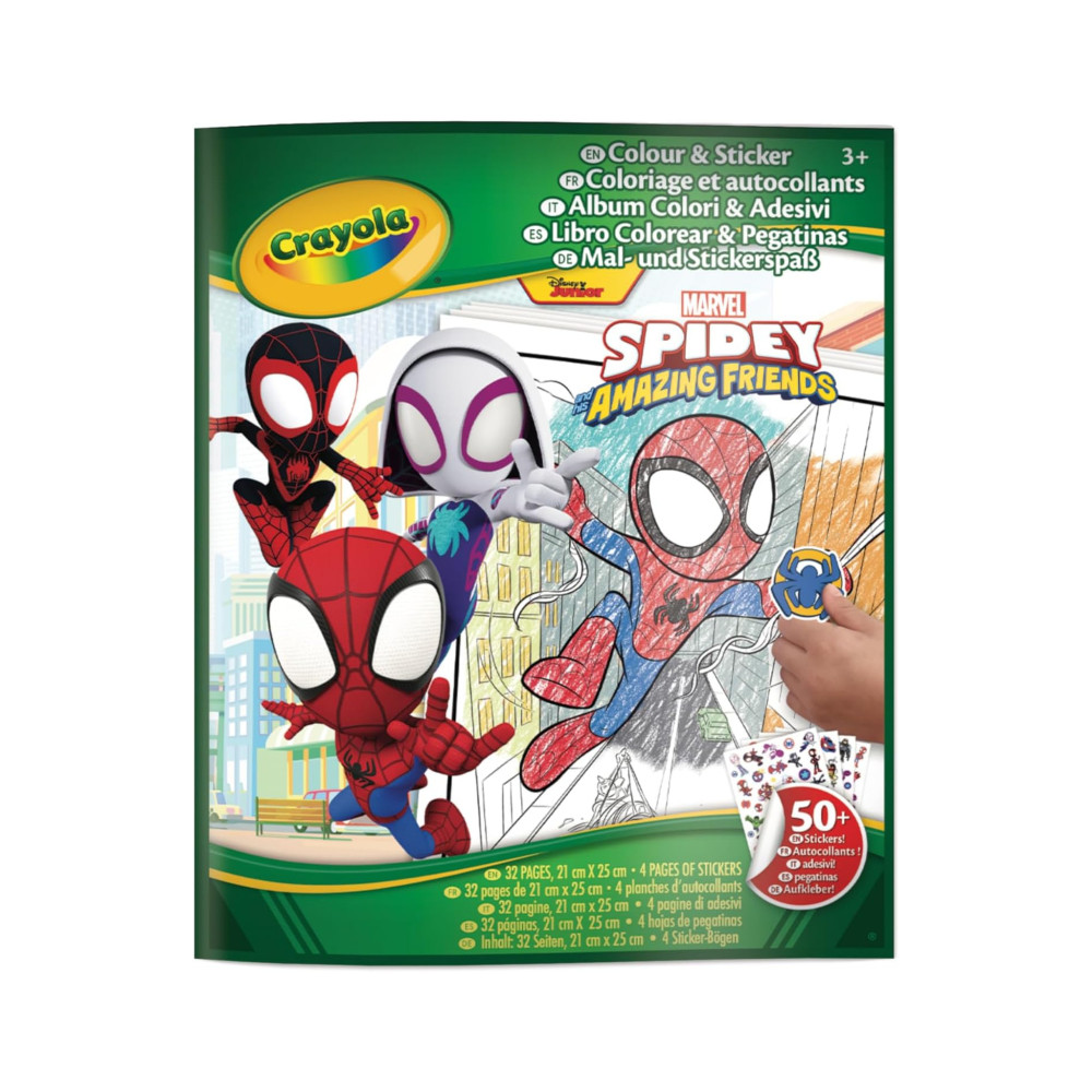 Crayola, 04-0738 Sticker Spidey Colouring Album