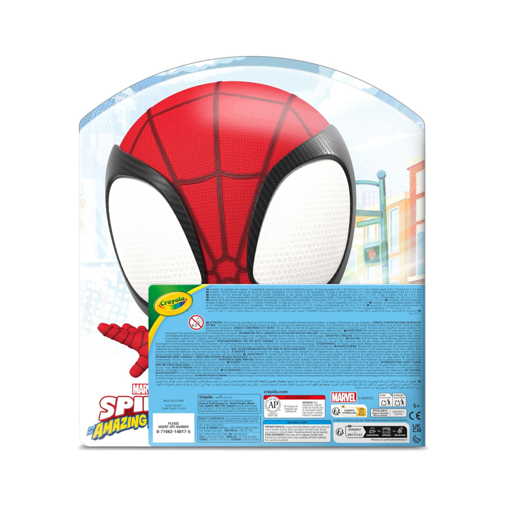 Crayola - Spidey Creative Case, 40 Pieces, Portable Colouring Set