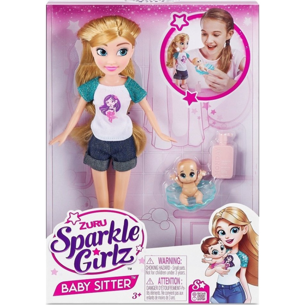 ZURU Sparkle Girlz Uşaq Baxıcısı Sparkle Kuklası