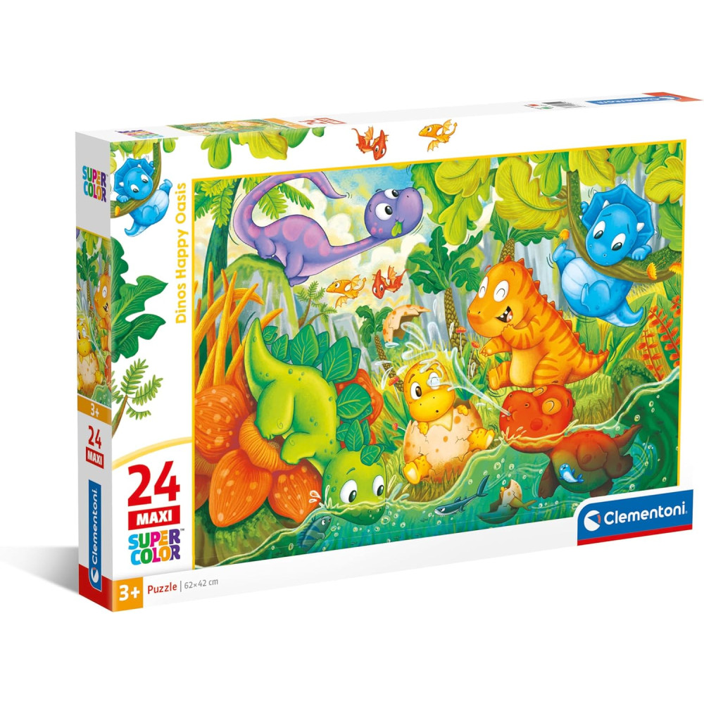 Supercolor Dinos Happy Oasis - 24 Maxi Pieces Children
