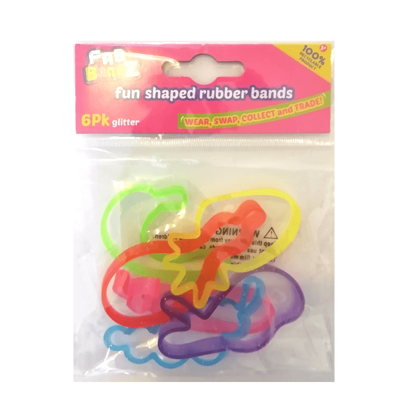 Fab Bandz 6Pk Glitter Ast