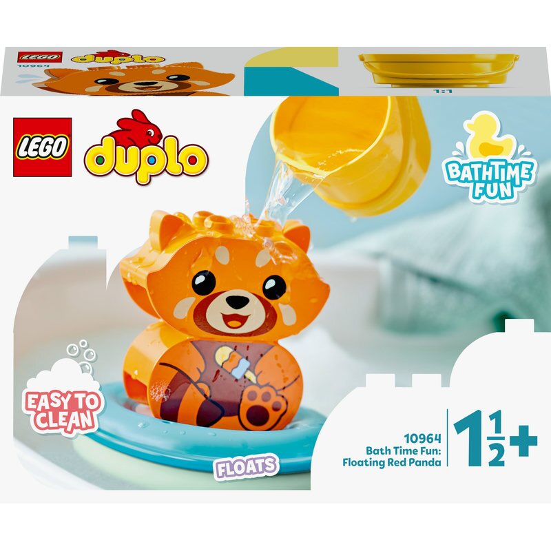 Konstruktor LEGO Bath Time Fun - Floating Red Panda 10964, 2+ yaş, 5 hissə