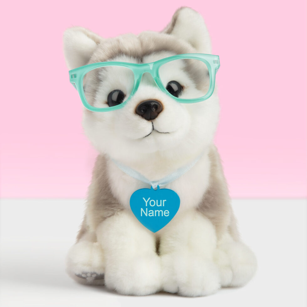 Wolfie – Eynəkli Alaska Malamut Yumşaq Oyuncaq İt